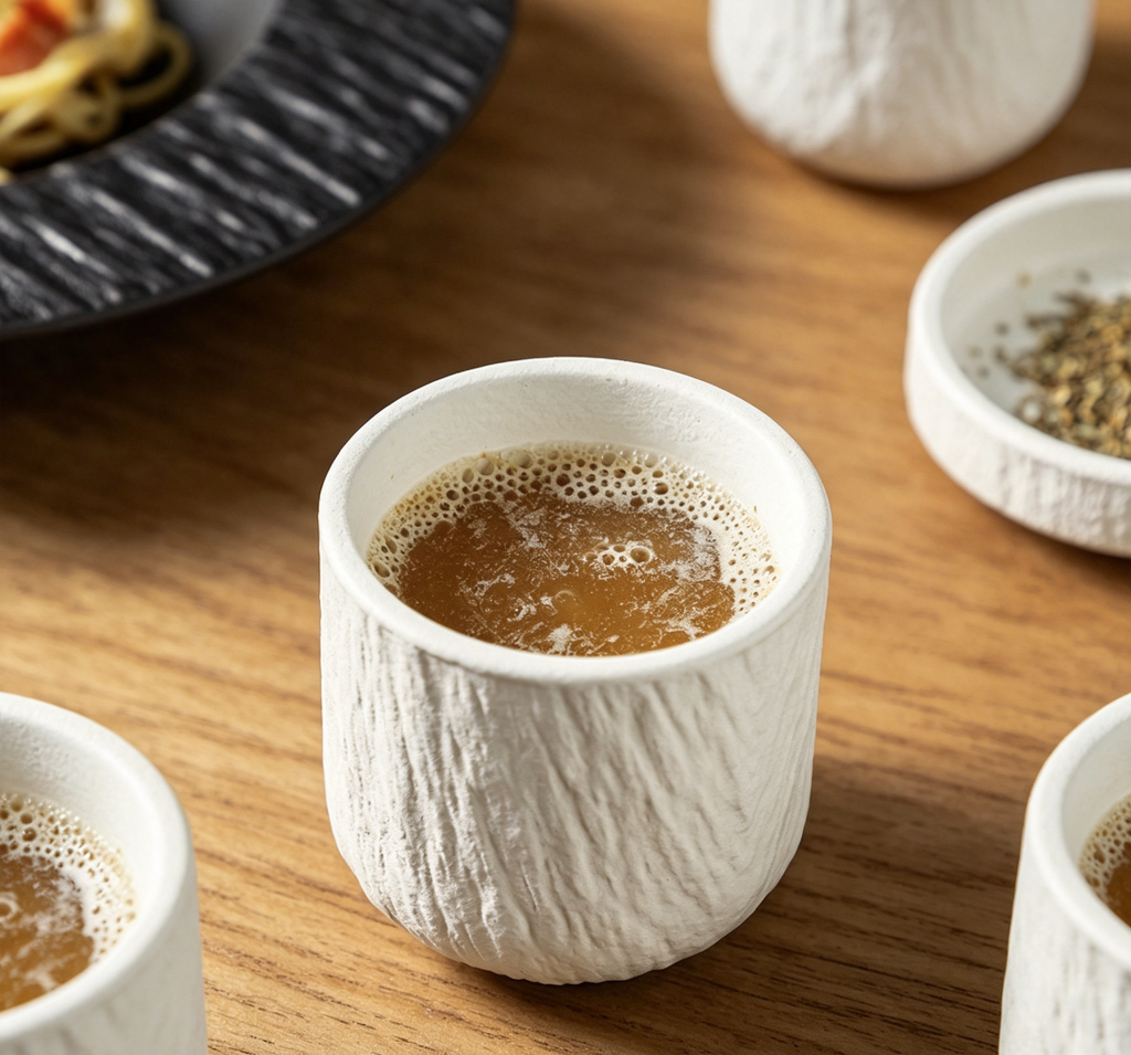 Japanese Concave Rock Textured Straight Ceramic Cup, Wabi-Sabi Tableware for Cafés & Homestays, 220ml Capacity
