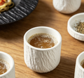 Japanese Concave Rock Textured Straight Ceramic Cup, Wabi-Sabi Tableware for Cafés & Homestays, 220ml Capacity