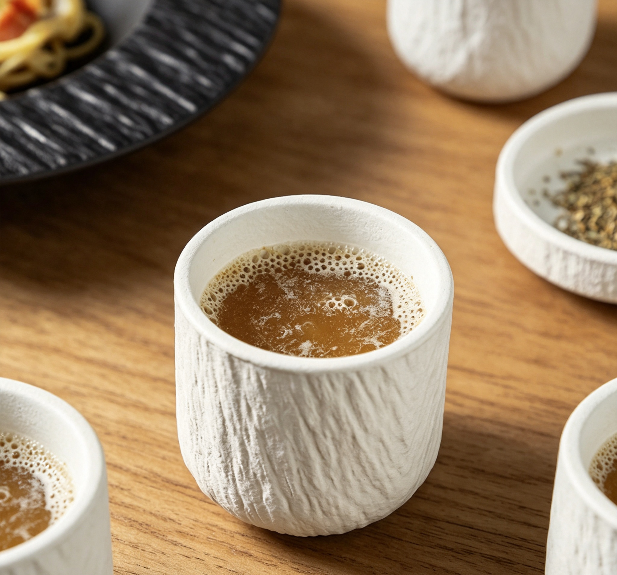 Japanese Concave Rock Textured Straight Ceramic Cup, Wabi-Sabi Tableware for Cafés & Homestays, 220ml Capacity